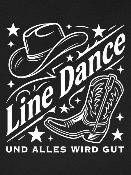 Line Dance Cowboyhut Stiefel Grafik