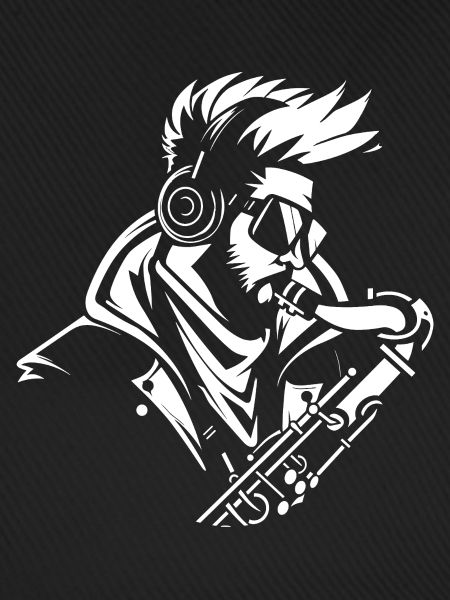 Saxophonist Skizze