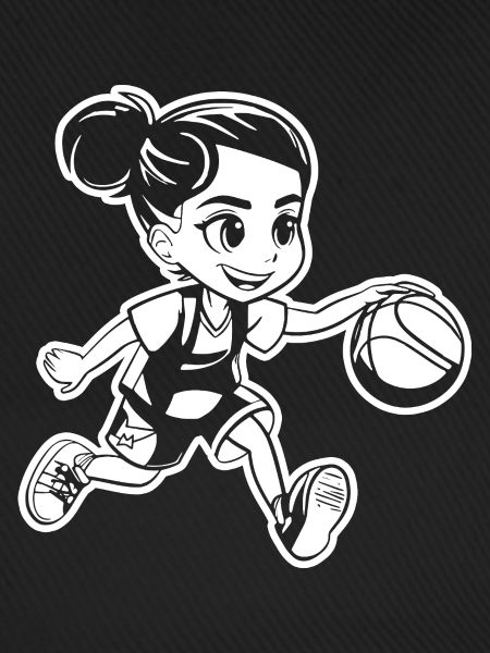 Lustiges Basketball Mädchen