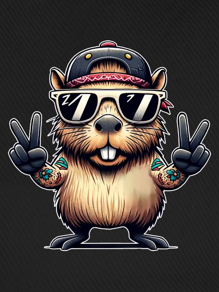 Capybara Peacezeichen