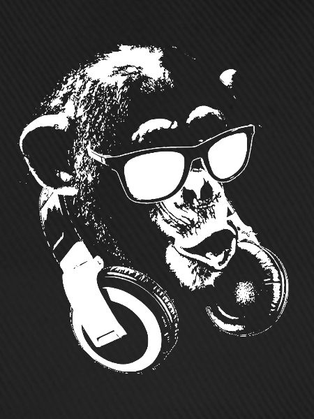 Affe DJ Weiß