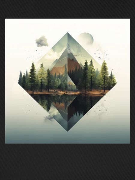 Waldpyramide und Spiegelungen
