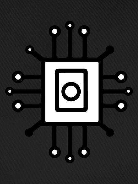 Digital Computer Chip Symbol