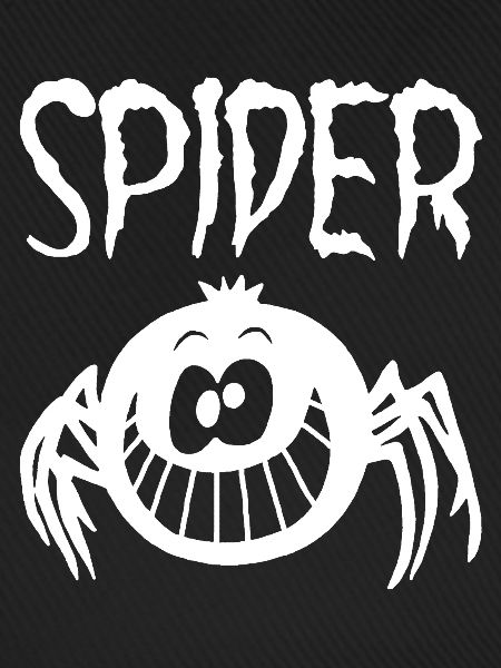 Lustige schwarze Spinne