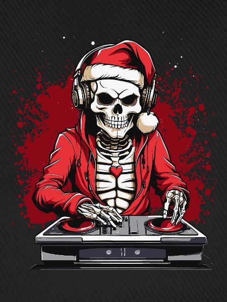 X-mas Skull-Dj 