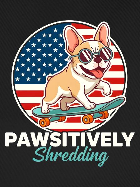 Pawsitively zerfetzender französischer Bulldoggen-Skater