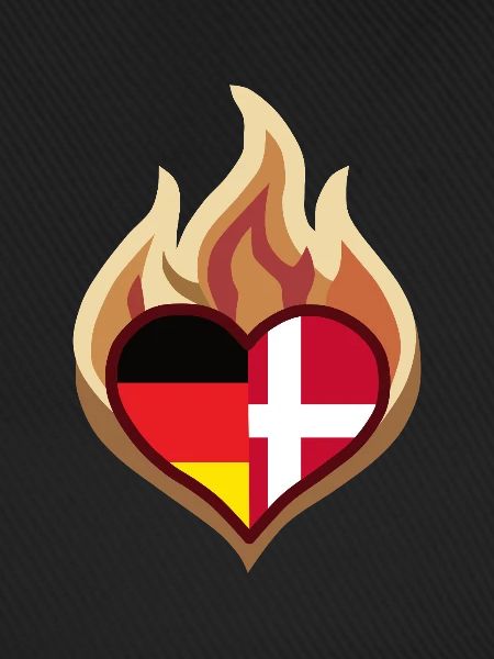 Flammendes Herz Deutschland-Dänemark