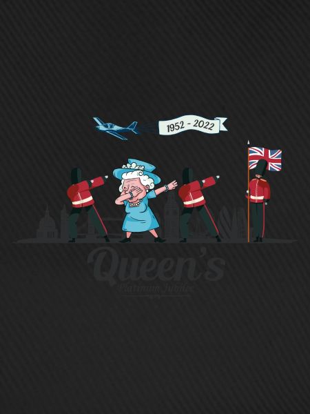 Dabbing British Queen Monarchy Platin-Jubiläum