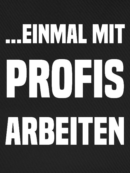 ...einmal mit Profis arbeiten