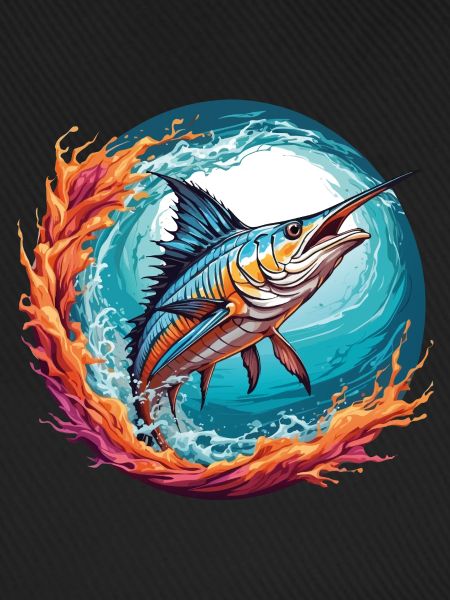 Springender Marlin Hochseefischen Tiefseefischen