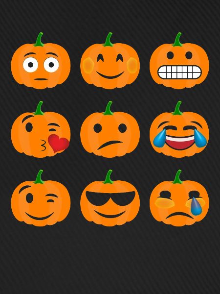 Pumpkin Emoji Faces