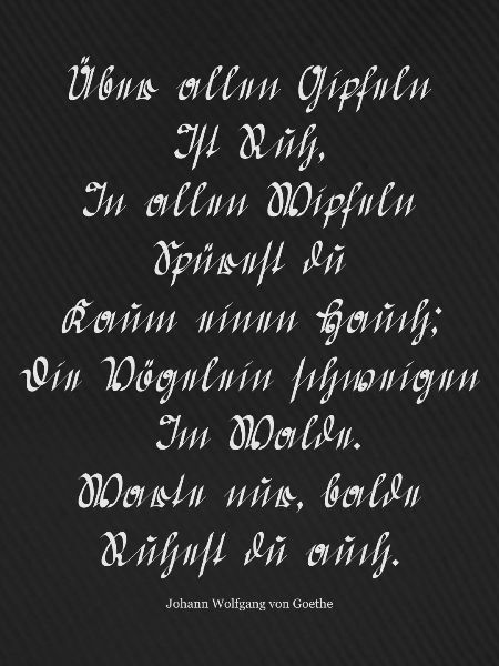 Wanderers Nachtlied
