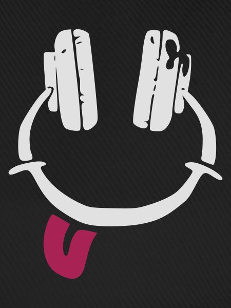 Kopfhörer - Smiley - Zunge