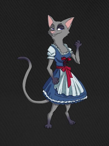 Katze Dirndl Tracht