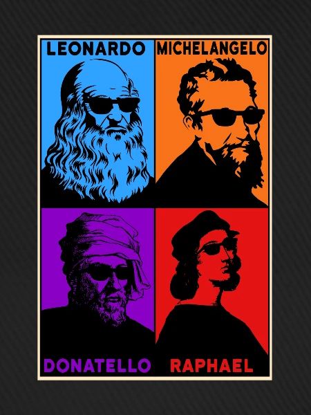 Leonardo Michelangelo Donatello Raphael