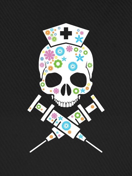 Krankenschwester Geschenkidee - Medizin Schädel.