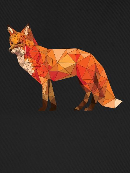 Geometrisches Fox-T-Stück grafisches Fox-Geschenk
