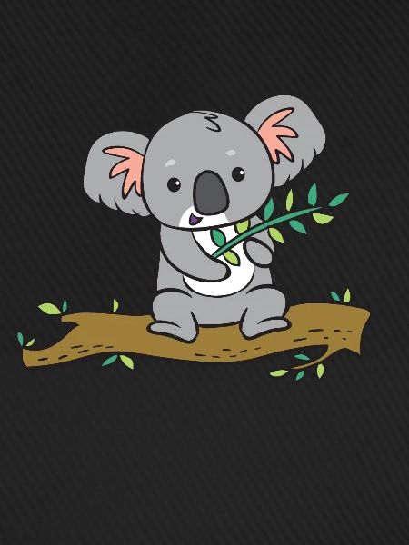 Koala - mit Eukalyptus auf Baum