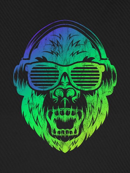 DJ Monkey Affe mit Sonnebrille