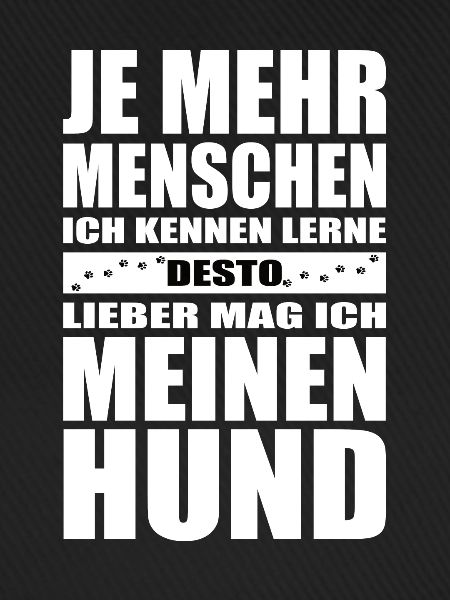 Lebensmotto Hundehalter Druck