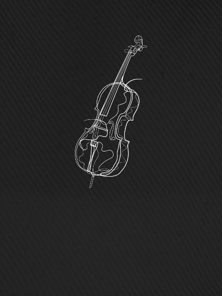 Cello - one line drawing