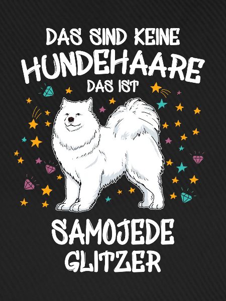 Samojede Glitzer Hunde Hundehalter Geschenk