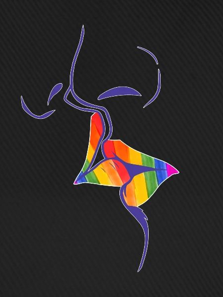 Rainbow Kissing Lips