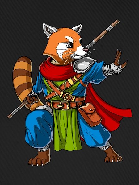 Roter Pandabär Ninja