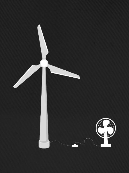 undendliche Energie Windkraftanlage Ventilator
