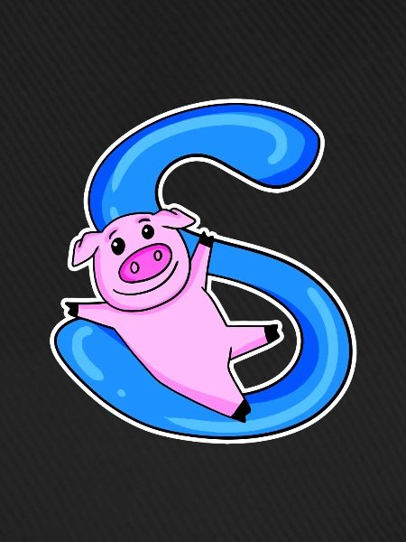 Schwein Buchstabe S