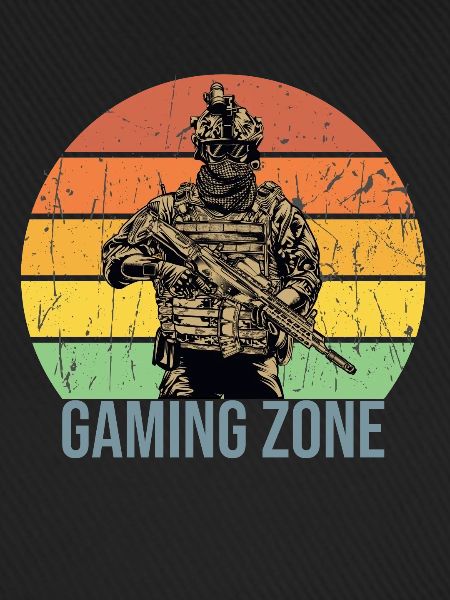 Lustiger Spruch Gaming Zone Bereich