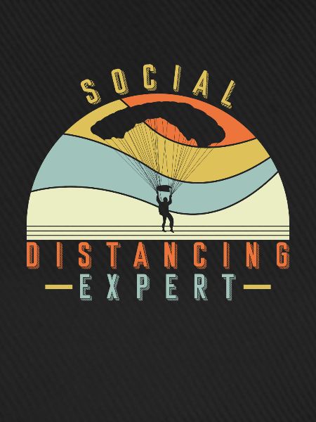 Social Distancing Experte Skydiver Fallschirm