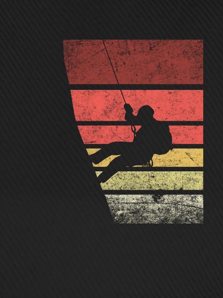 Klettern Retro Silhouette