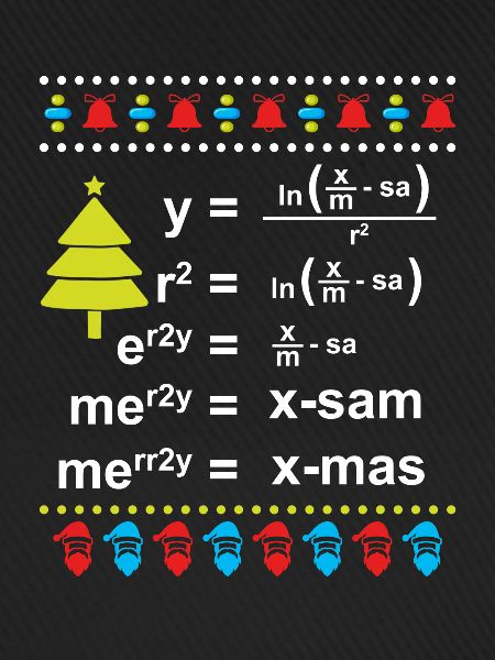 Weihnachten Mathematik Mathe Student lustig