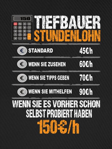 Tiefbauer Stundenlohn