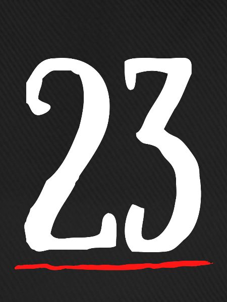 23 unterstrichene rote Linie