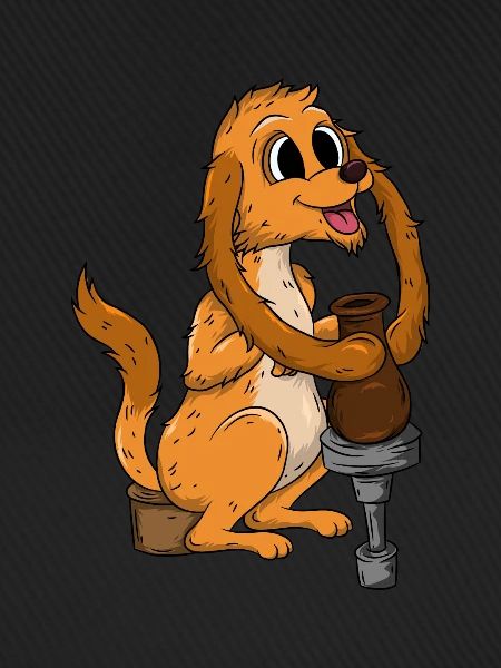 Töpfern Hund