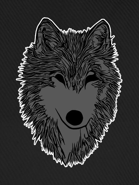 Wolf Aufdruck