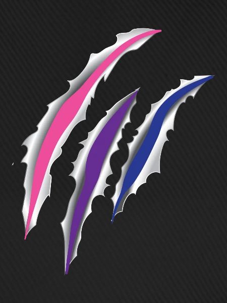 Bisexual Bi Pride Flag Scratch