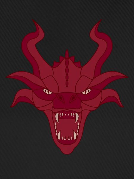 Roter Drachen Kopf