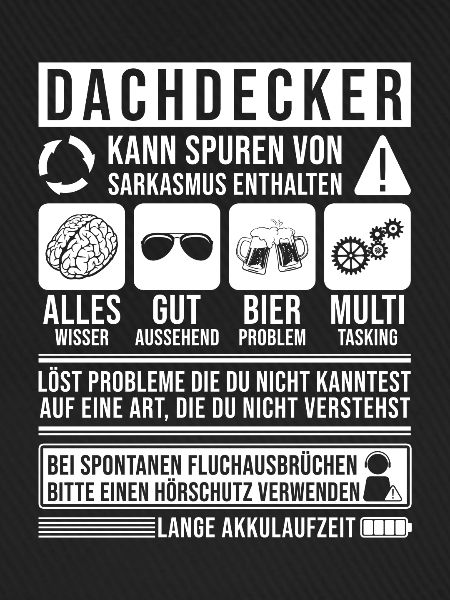 Dachdecker Sprüche Dachdecker