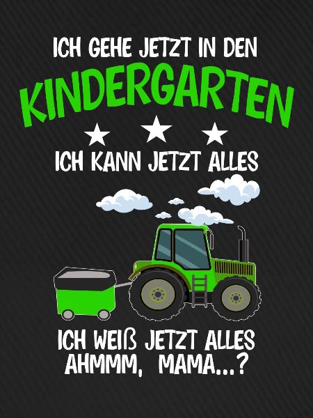 Kindergarten Traktor Kindergartenanfänger Geschenk