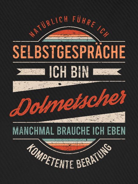 Dolmetscher Arbeitskollege Kollege Geschenk Retro