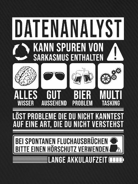 Datenanalyst Spruch lustig