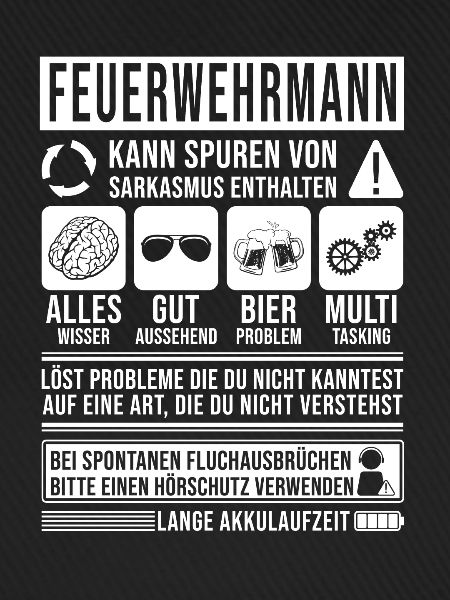 Feuerwehrmann Spruch lustig