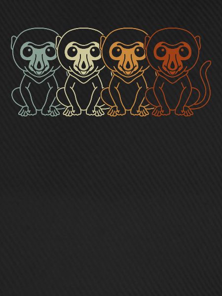 Retro Proboscis Affe Ape Tierpfleger