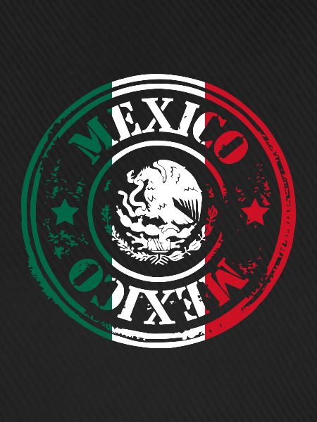 mexico Flagge stempel