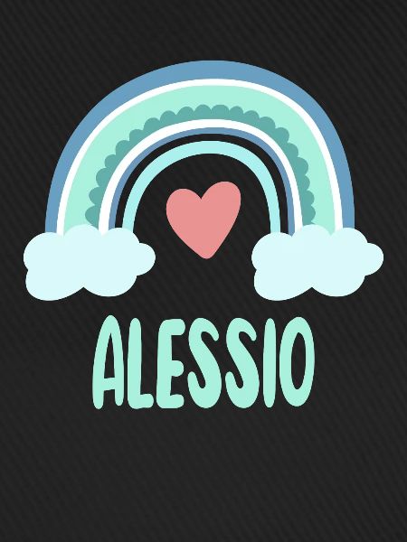 Alessio Name Regenbogen Baby