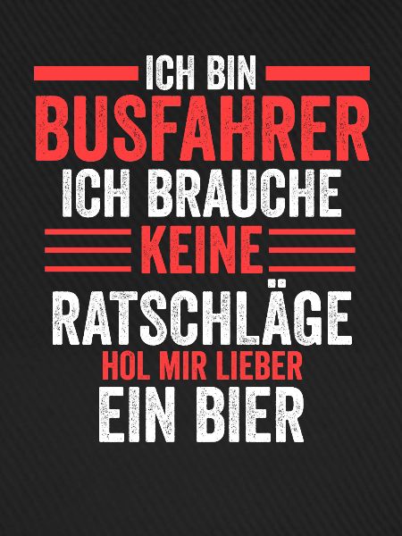 Busfahrer Bier Schulbus Geschenk