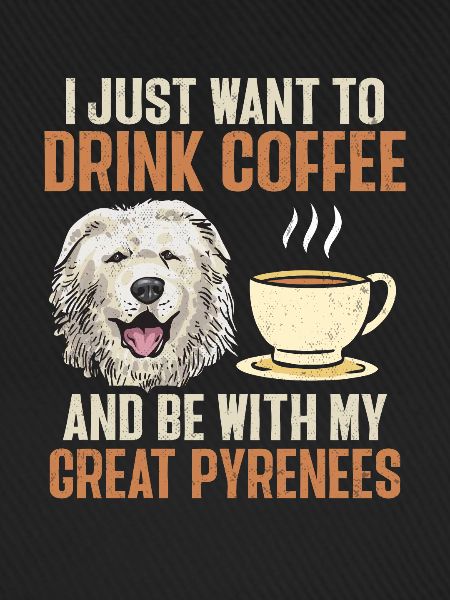 Great Pyrenees Hund Kaffee Pyrenäen